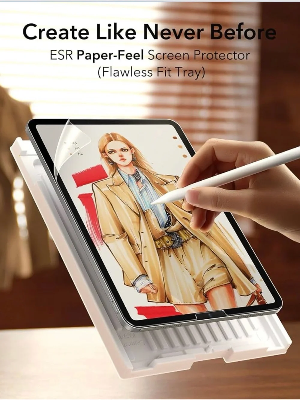 NEW ESR Paperfeel Paperlike EASY INSTALL Screen Protector for iPad Pro 12.9 inch
